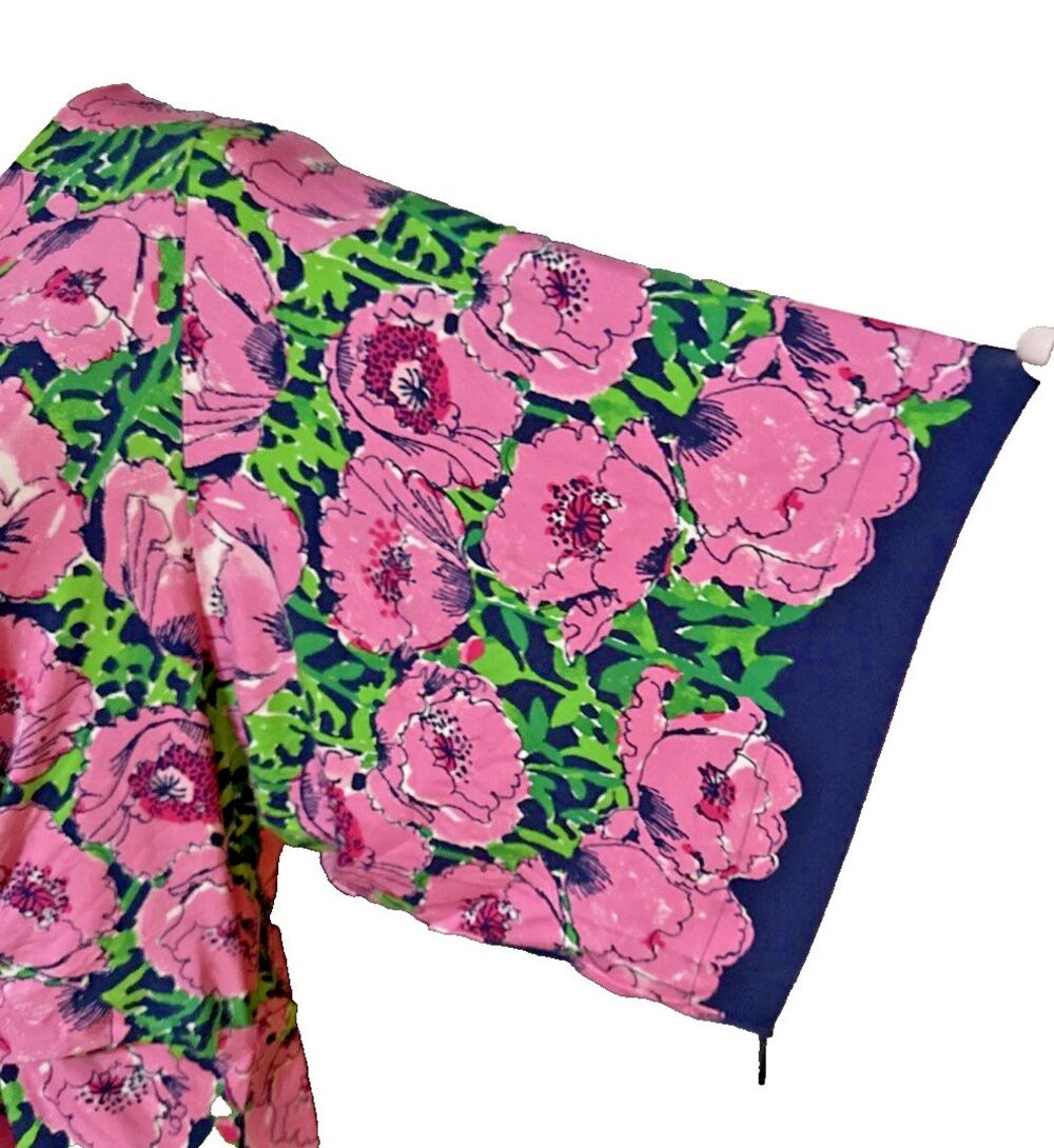 Lilly Pulitzer Wisteria V-Neck Maxi Floral Dress Low Tide Navy Size 10 NWT - Picture 14 of 16